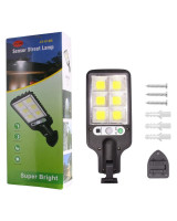 72 LED sienas apgaismojums ar kustības sensoru un saules bateriju