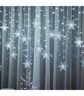 78 LED gaismas virtene - sniegpārslas