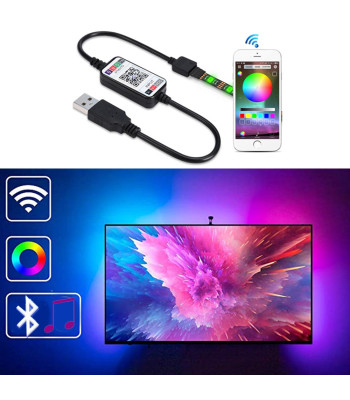 LED RGB lente 5M mitrumizturīga ar BLUETOOTH vadību