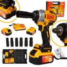 Bezvadu trieciena uzgriežņu atslēga MEISTER MS-751 ar 2x 6.0Ah akumulatoriem un piederumiem