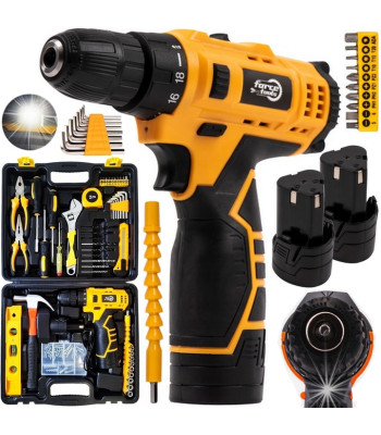Atslēgu urbjmašīna ar instrumentu komplektu FORCE TOOLS RK-4059