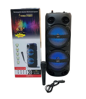 Belaidė karaoke nešiojama kolonėlė su mikrofonu 1200W RX-6208