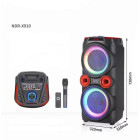 Bezvadu pārnēsājams karaoke skaļrunis ar mikrofonu un tālvadības pulti 200w GZ-X-910/NDR-X910