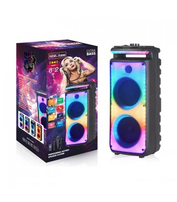 Bezvadu uzlādējama skaļrunis ar bluetooth un 2 mikrofoniem 200w GZ-X898/NDR-x898