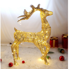 3D Ziemassvētku spīdīgs briedis ar LED apgaismojumu