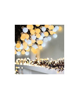 Ziemassvētku 200LED virtene - matēti bumbas FLASH, 15 m, IP44