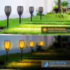 Āra dārza LED lukturis ar liesmas imitāciju no saules L 58cm