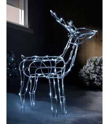 LED dekorācija kustīgs - spīdošs 3D briedis L - 9m