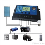 Sprieguma regulators fotoelektriskajām paneļiem 12V / 24V 10A LCD