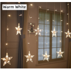 Ziemassvētku LED dekorācija - vītne Stars Silti balta krāsa 6104
