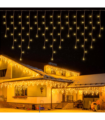 Āra Ziemassvētku LED gaismiņu virtene lāstekas 100LED - 3.8m xcLED