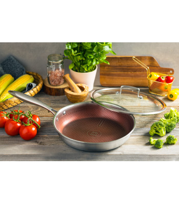 Panna ar vāku un nesvīstošu pārklājumu 22 cm EDENBERG EB-13027