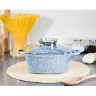 Kvadrātveida katls ar keramikas marmora pārklājumu un stikla vāku 3.5L ZILNER ZL-7058