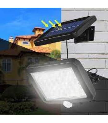 Āra lampa ar saules bateriju 10COB LED ar kustības sensoru un tālvadības pulti