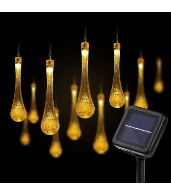 LED virtene - Pērles ar saules bateriju 6m