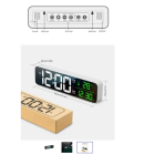 LED liels spoguļa pulkstenis ar modinātāju Music Alarm Clock