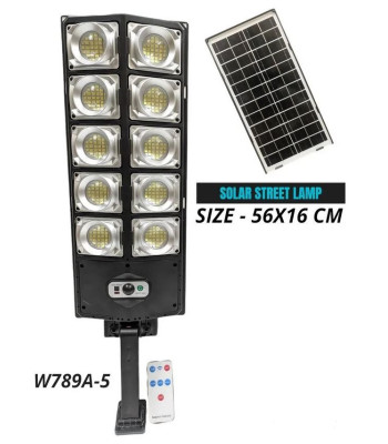 LED lēcas ielu apgaismojums ar saules paneli un tālvadības pulti W789A-5