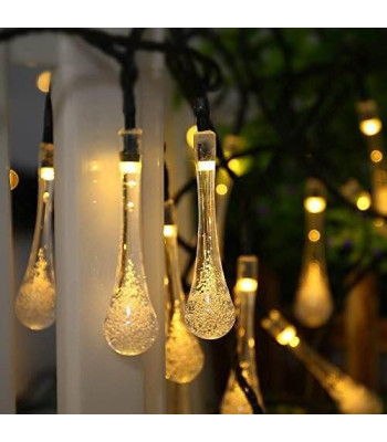 LED virtene - Pērles ar saules bateriju 5m 20LED