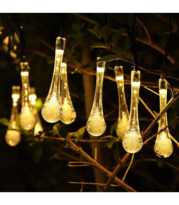 LED virtene - Pērles ar saules bateriju 5m 50LED