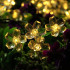 LED vītne - silikona ziedi ar saules bateriju 5m 40LED