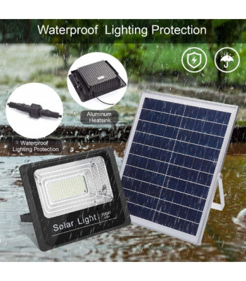 LED apgaismojums ar saules paneli 300W IP67