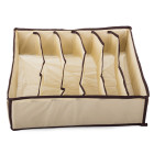 Auduma mantu glabāšanas kaste ar 6 nodalījumiem 34 x 16 x 10 cm