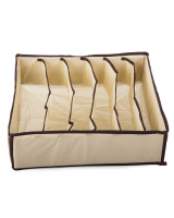 Auduma mantu glabāšanas kaste ar 6 nodalījumiem 34 x 16 x 10 cm