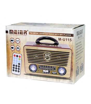 Retro radio grozītājs ar Mp3 Meier M-U115