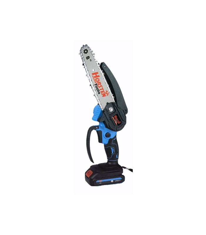 Mini akumulatora motorzāģis ar 8'' ķēdi un 2 baterijām HÖRSTEN tools HR-7710