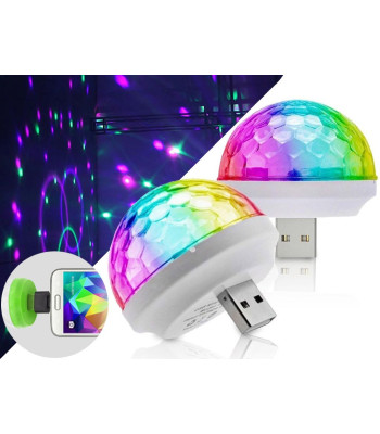 Mini USB LED diska gaisma, kas reaģē uz mūzikas ritmu K868