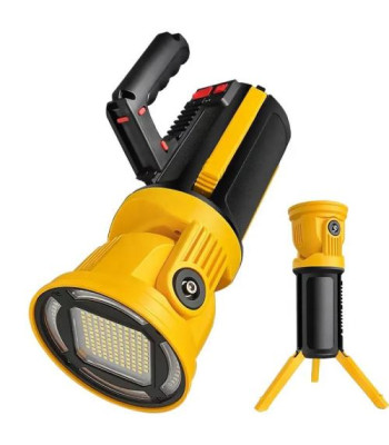 Multifunkcionāla LED uzlādējama lampa - prožektors ar statīvu un rokturi W5164-2