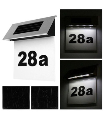 Namu numurs ar LED apgaismojumu SOLAR HOUSE
