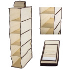 Pakarināma auduma plaukts ar 5 nodalījumiem 30 x 15 x 70 cm