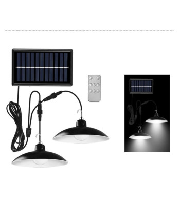 Pakarināmie LED dārza lukturi 2 gab. ar saules kolektoru un tālvadības pulti XF-707-2