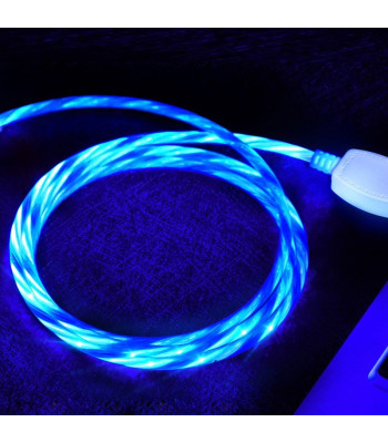 Magnētiskā USB uzlādes vads 3in1 ar LED apgaismojumu