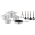 16 daļu nerūsējošā tērauda katlu komplekts ar pannu un virtuves piederumiem, zwillentoff zt-33252