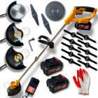 Akumulatoru zāles pļāvējs – trimmeris ar divām 6.0 Ah baterijām, 1500W MEISTER MS-876