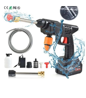 Bezvadu augstspiediena mazgātājs - tīrīšanas iekārta, 48V, FORCE TOOLS RK-4205