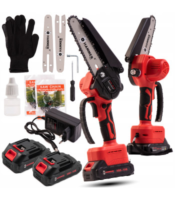 Akumulatora rokas ķēdes zāģis 6'' ar ķēdes eļļošanu 24V HAMMER HS-106