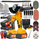 akumulatora triecienuzgriežņu atslēga un leņķa slīpmašīna 88v ar piederumiem meister ms-767