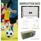 Metāla futbola vārti ar aizsargputām, 240x160x85cm, Umbro, dzeltens/melns