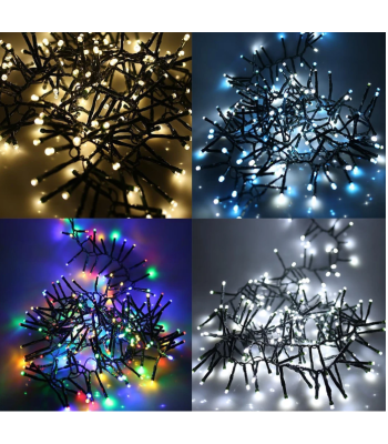 Itin blīva 450 LED lampiņu Ziemassvētku virtene CLUSTER 6m