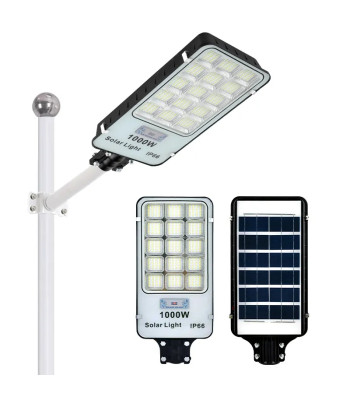 LED ielu apgaismes ierīce 1000W ar saules paneli un tālvadību SLWY-1000