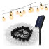 LED dekoratīvā retro āra gaismu virtene ar saules bateriju, 5 m, 20 LED, silti balta