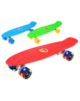 Mazā skrituļdēlis Penny Board ar LED gaismas riteņiem