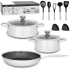 nerūsējošā tērauda katlu komplekts ar virtuves piederumiem, 12 daļas, zwillentoff zt-34331