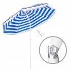 Pludmales un dārza saulessargs ar slīpuma funkciju, 180 cm, Springos BU0008, zils/balts