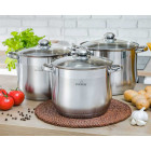 Zilner ZL-7366 Katlu komplekts 6 daļās 15L, 18L un 21L ar vākiem