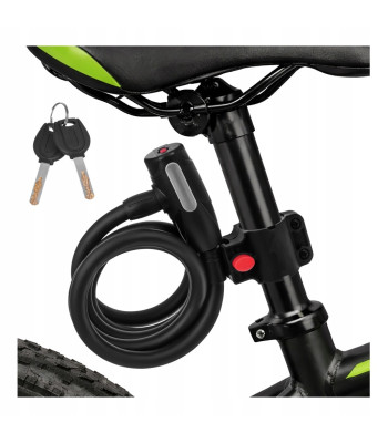 Velosipēda slēdzene Trizand ar tērauda trosi, atslēgu un turētāju, 150 cm, 12 mm