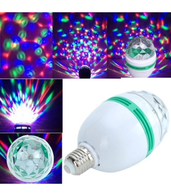Rotējoša daudzkrāsaina vakara disko lampa